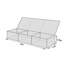Габион ГСИ-К-3,0х1,0х0,5-С80-3,0/4,0-ЦП